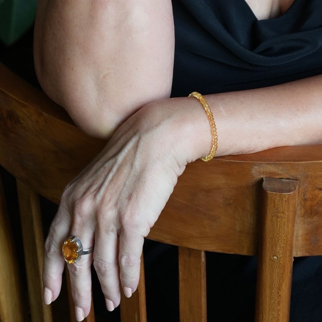Gold Citrine Bracelet | Mala Elements