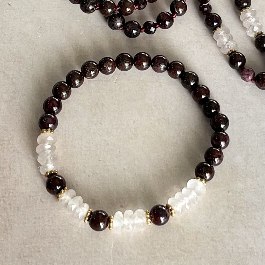 Grounded in Love Garnet Bracelets | Mala Elements