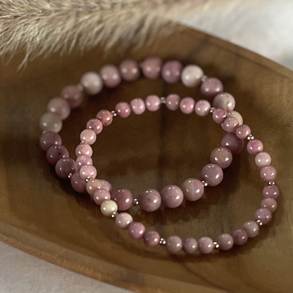 Women's Rhodonite Bracelets | Pink Rhodonite Bracelets | Mala Elements