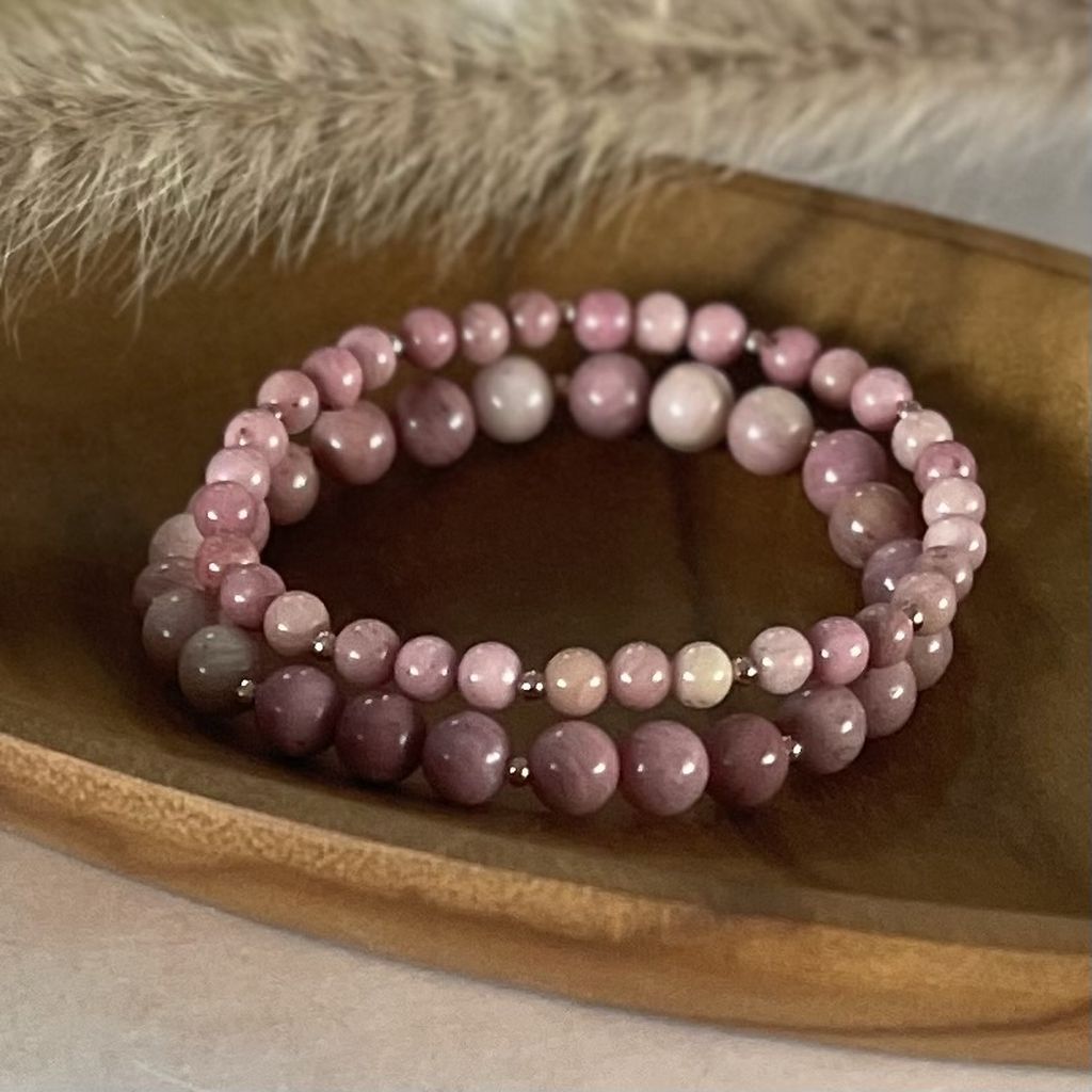 Women's Rhodonite Bracelets | Pink Rhodonite Bracelets | Mala Elements