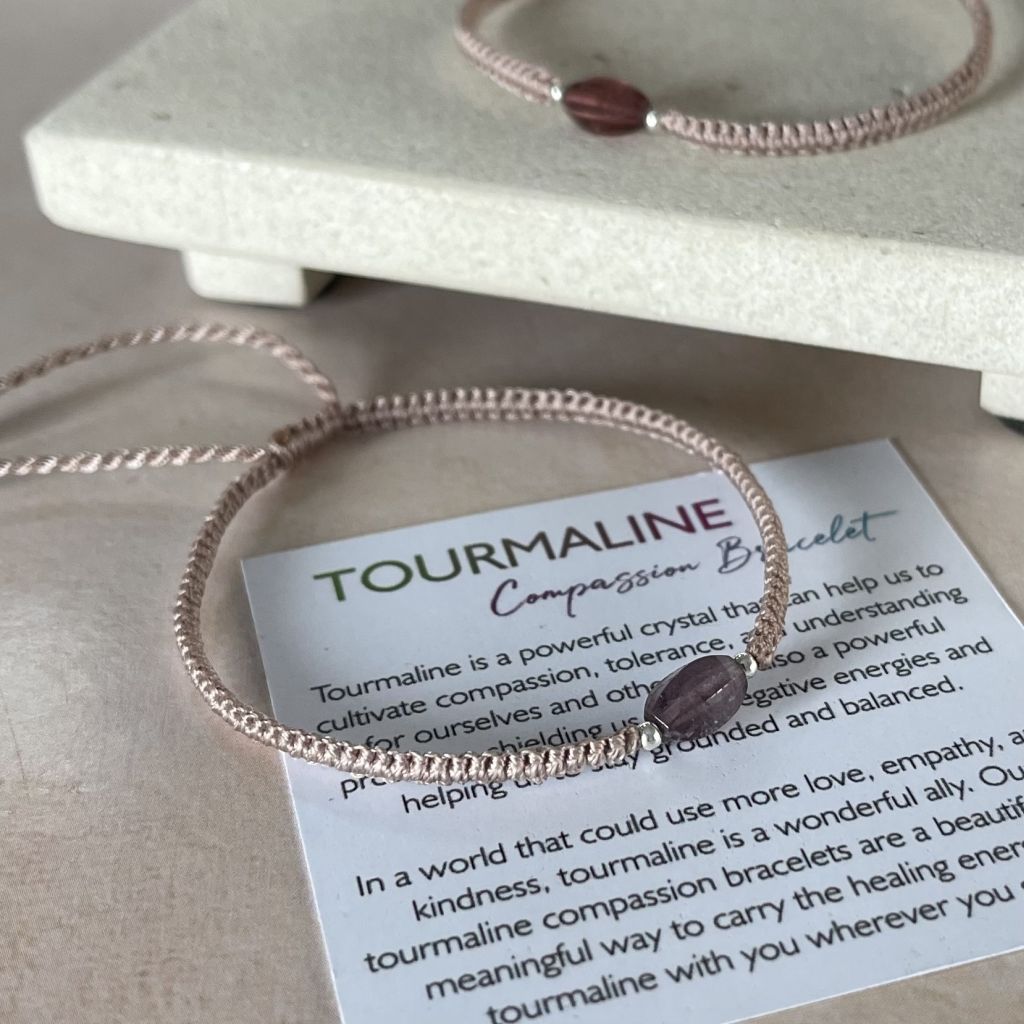 Tourmaline Compassion Bracelet | Women Pearl Bracelet | Mala Elements