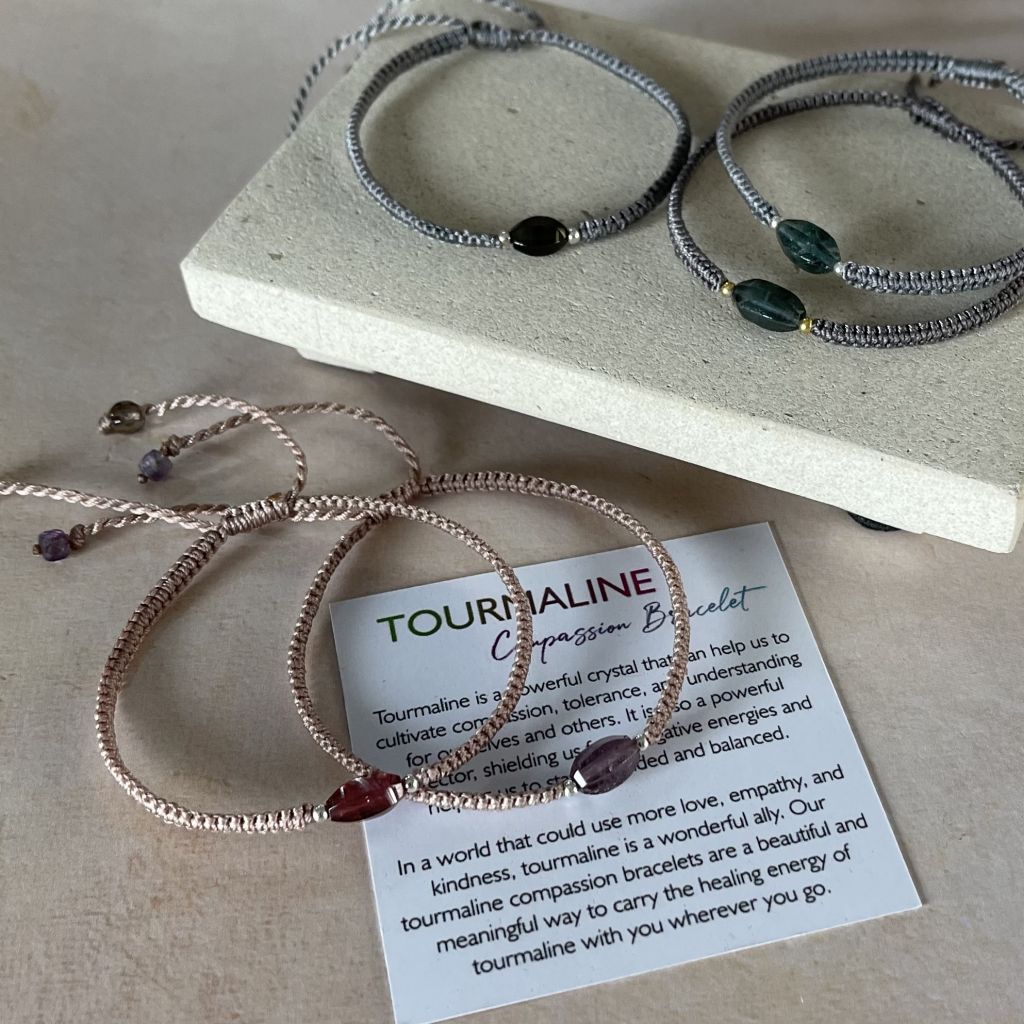 Tourmaline Compassion Bracelet | Women Pearl Bracelet | Mala Elements