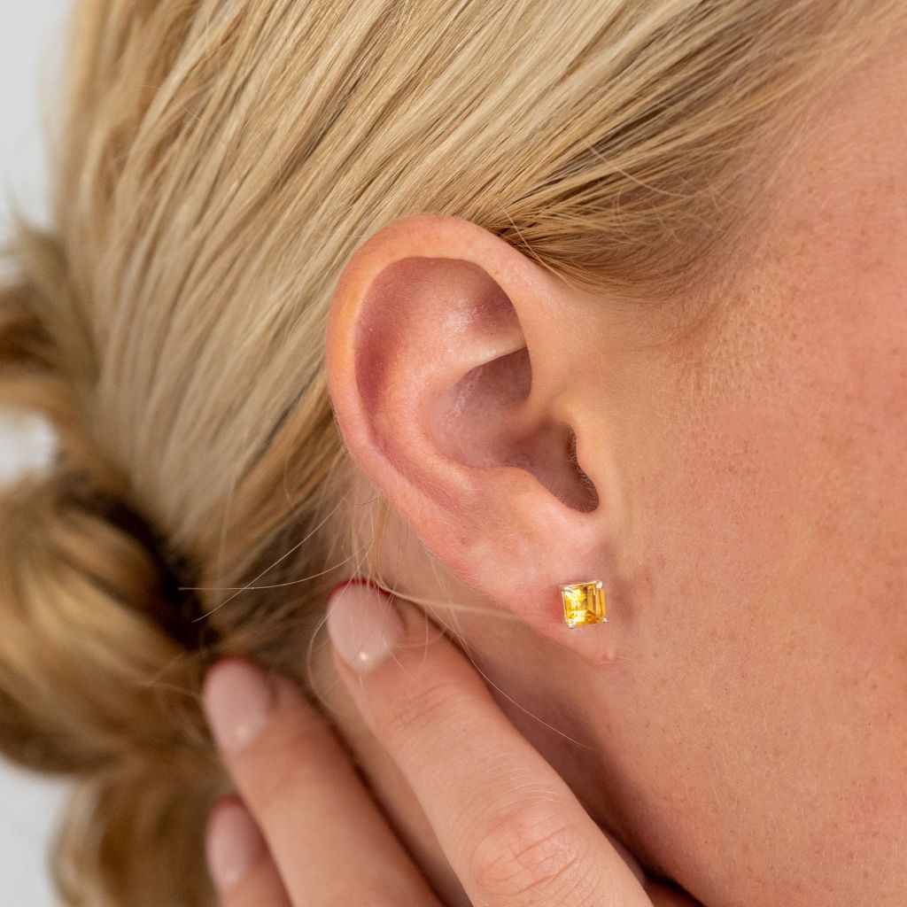 Princess Stud Earrings | Cut Fine Stud Earrings | Mala Elements