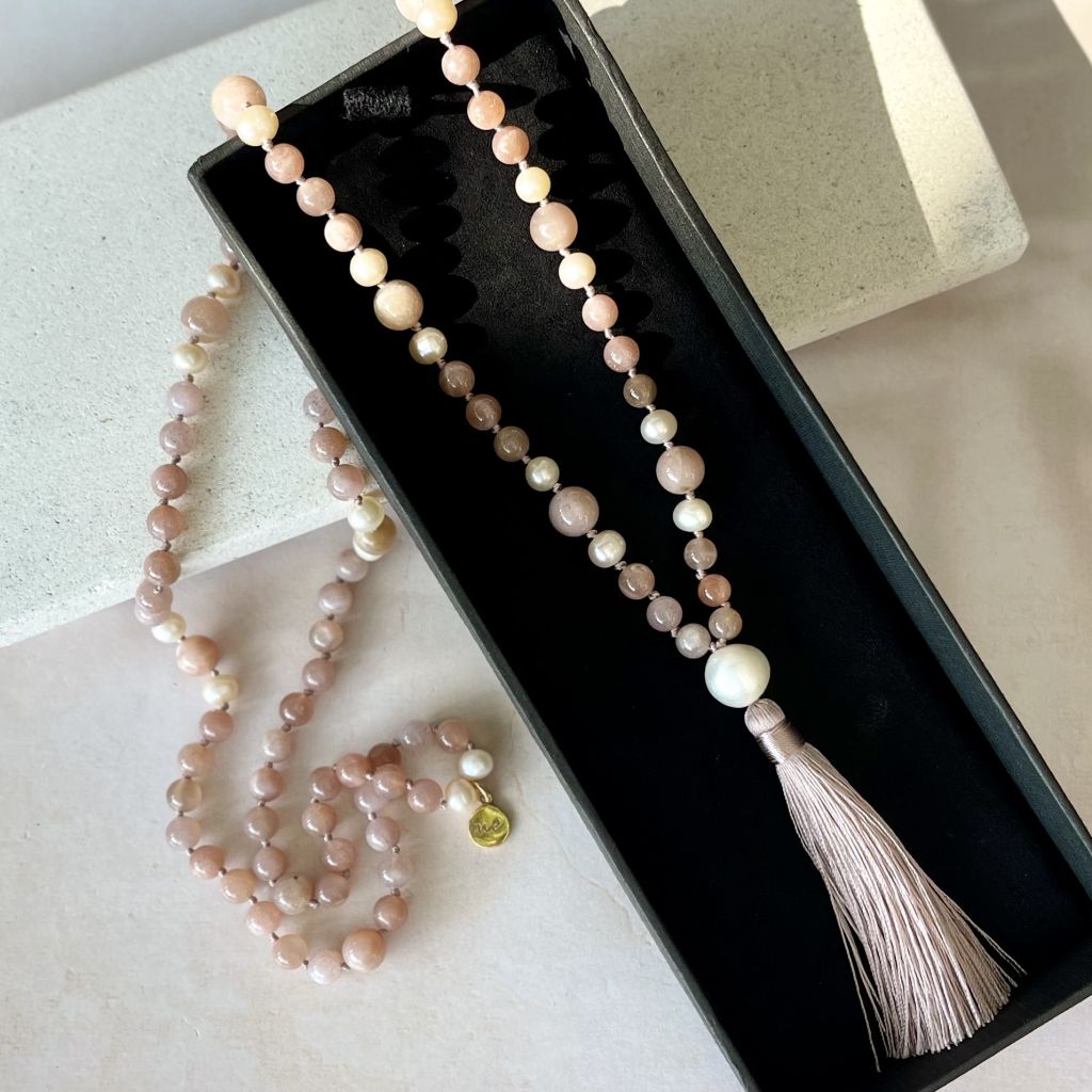 Wood and Stone Necklaces | Feminine Me Mala | Mala Elements