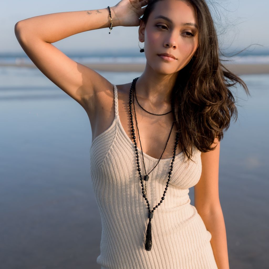 Black Tourmaline Mala | 108 Bead Tourmaline Mala | Mala Elements
