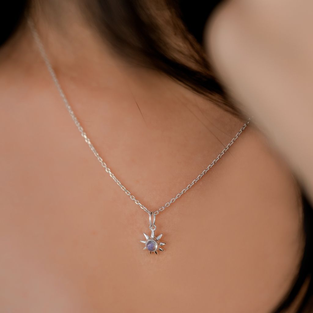 Star Moonstone Necklace | Mala Elements