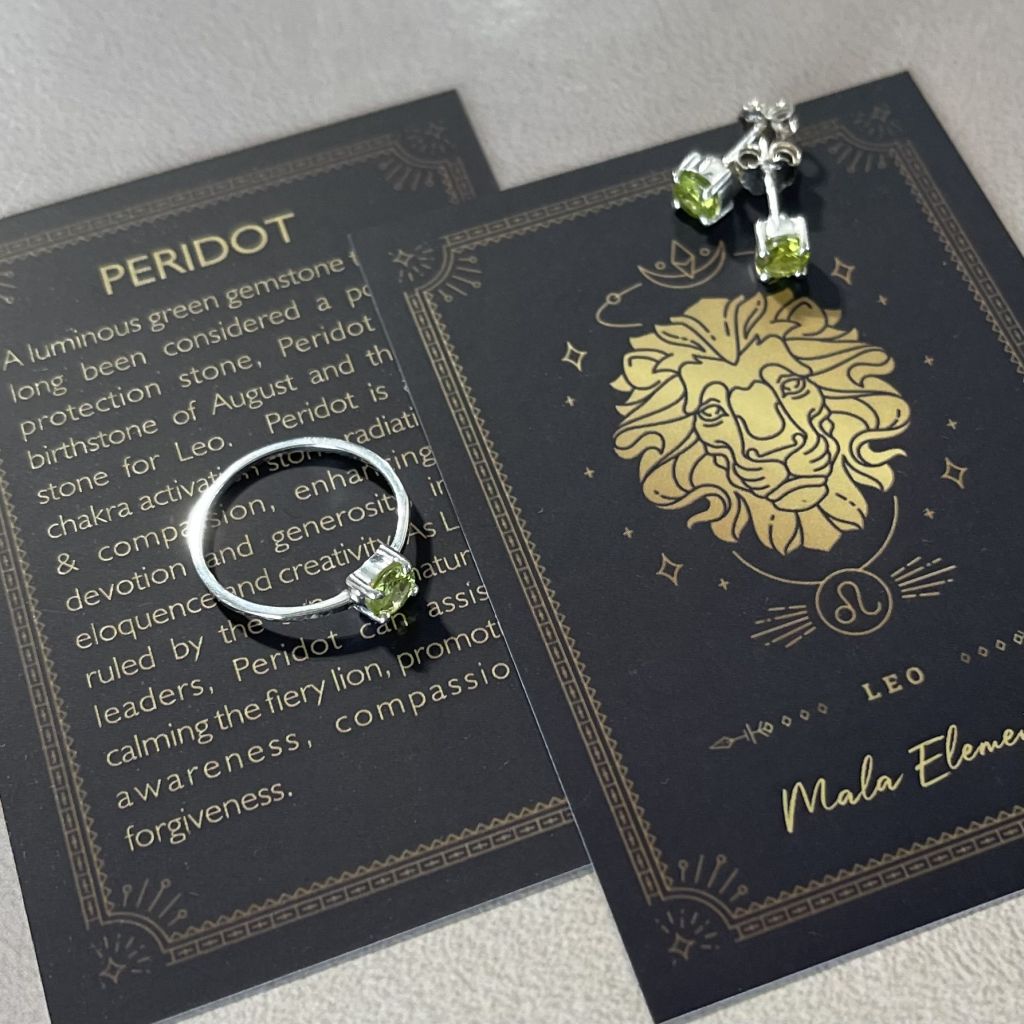 Peridot Silver Rings | Fine Silver Rings | Mala Elements