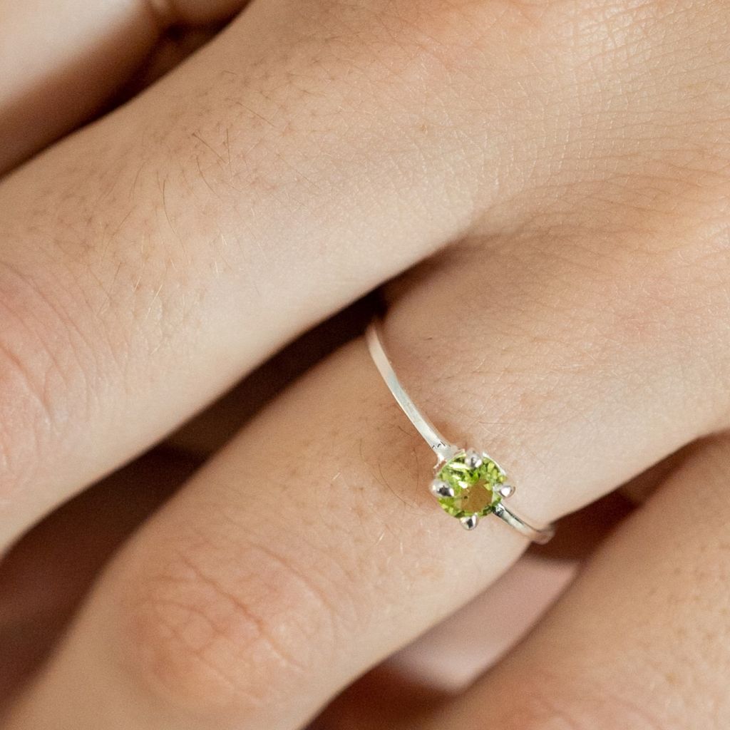 Peridot Silver Rings | Fine Silver Rings | Mala Elements