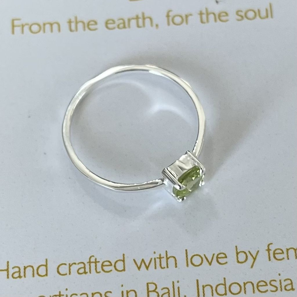 Peridot Silver Rings | Fine Silver Rings | Mala Elements