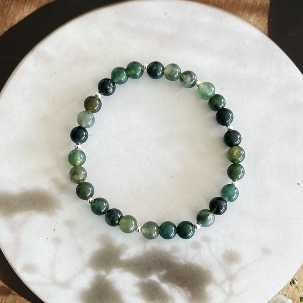 Moss Agate Bracelets | Agate bracelet Bundle | Mala Elements