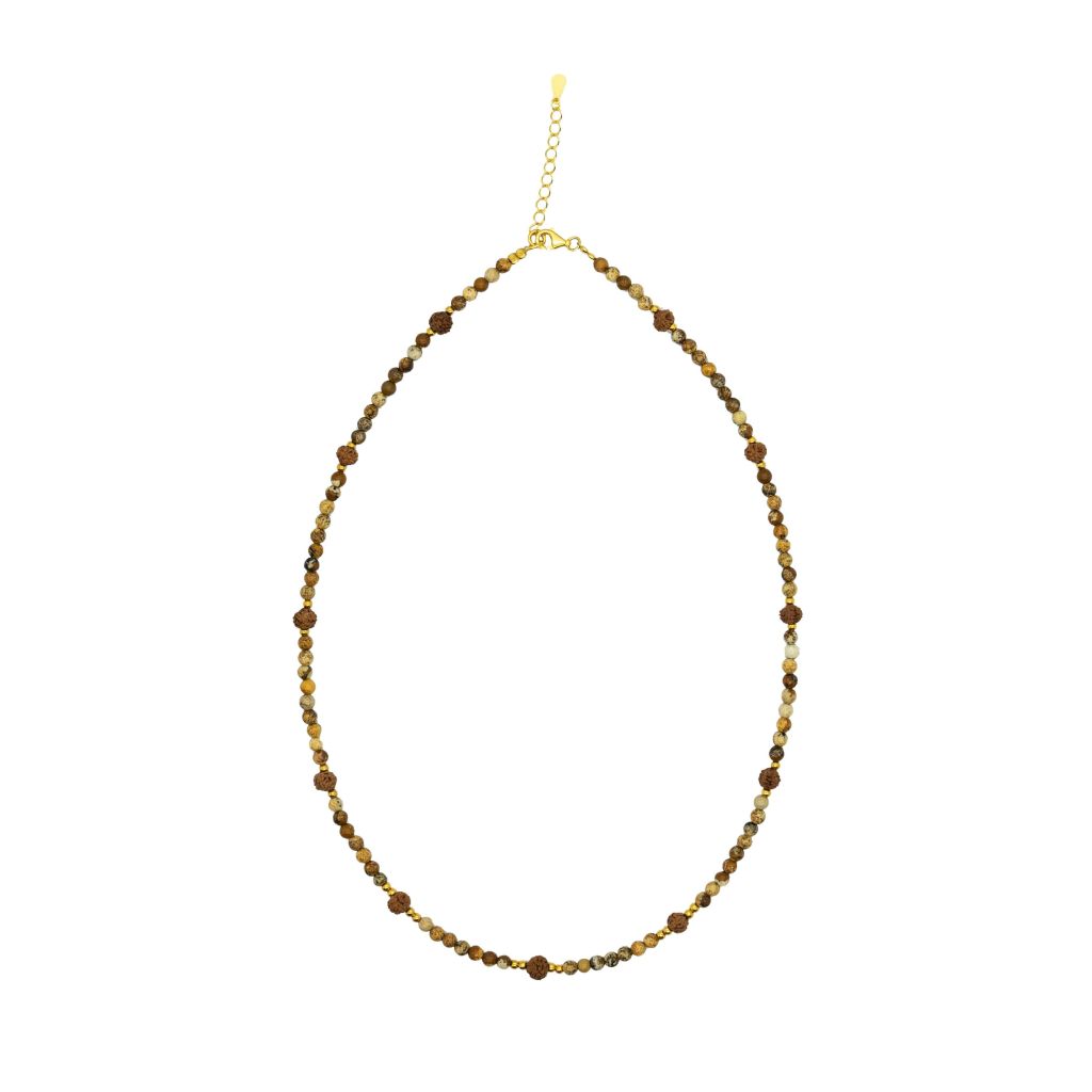 Rudraksha Layering Necklace | Nurtured Fine Necklace | Mala Elements