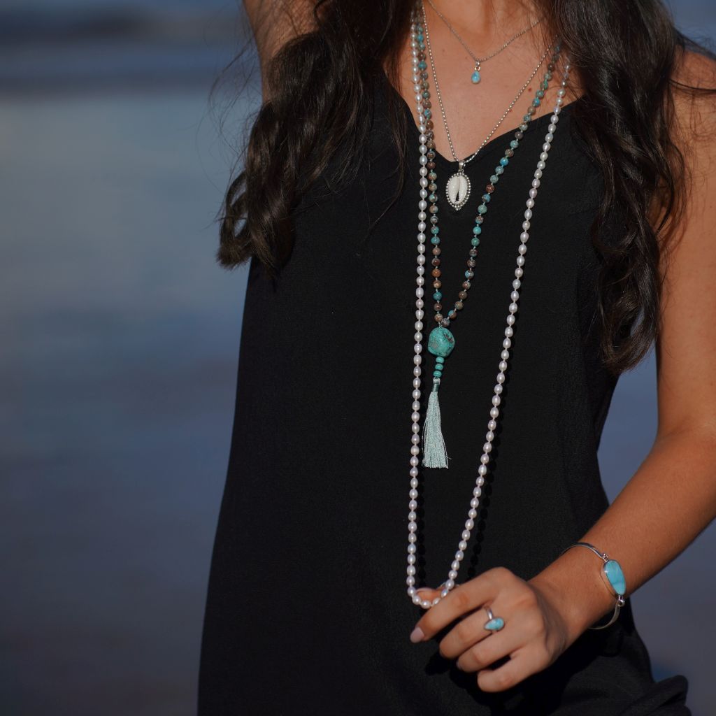 Pearl Rope Necklace | Fresh Water Pearl Necklace | Mala Elements