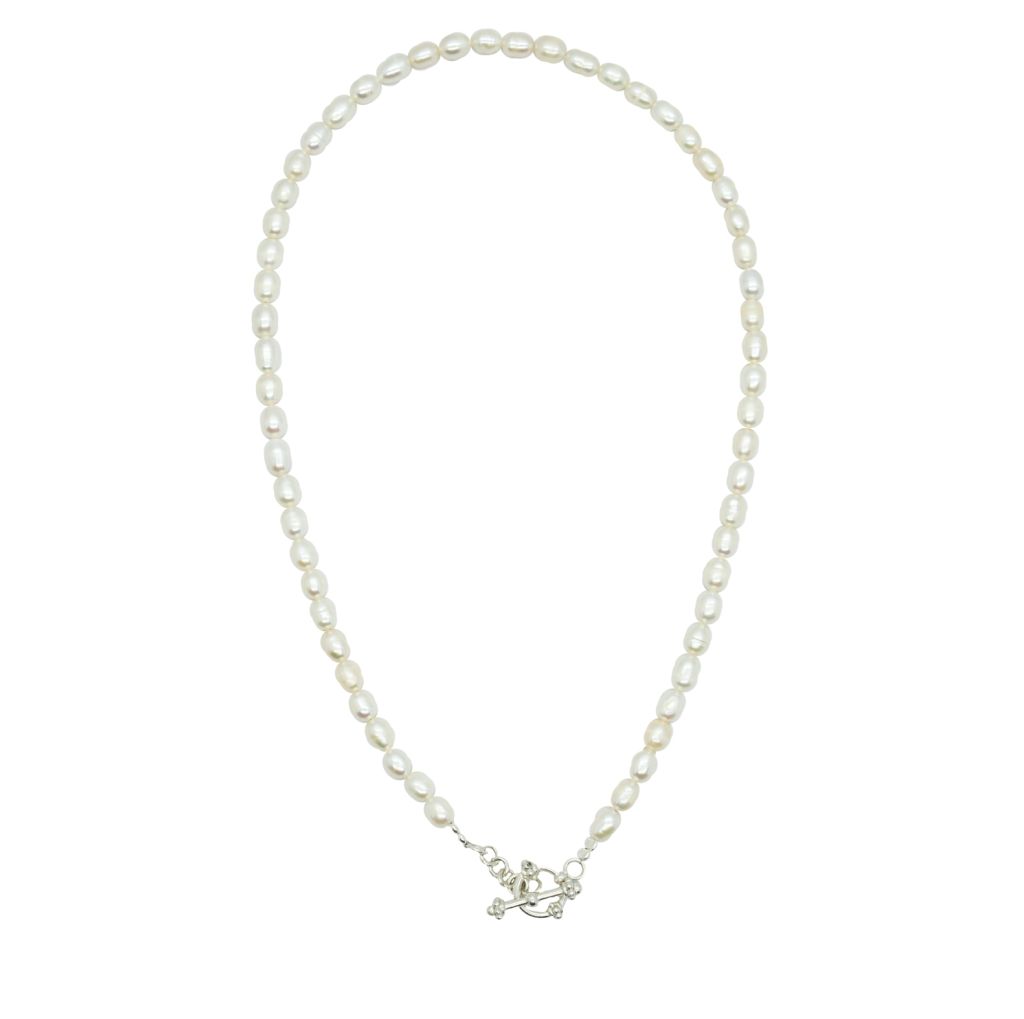 Pearl Fob Necklace | Rice Pearl Fob Necklace | Mala Elements