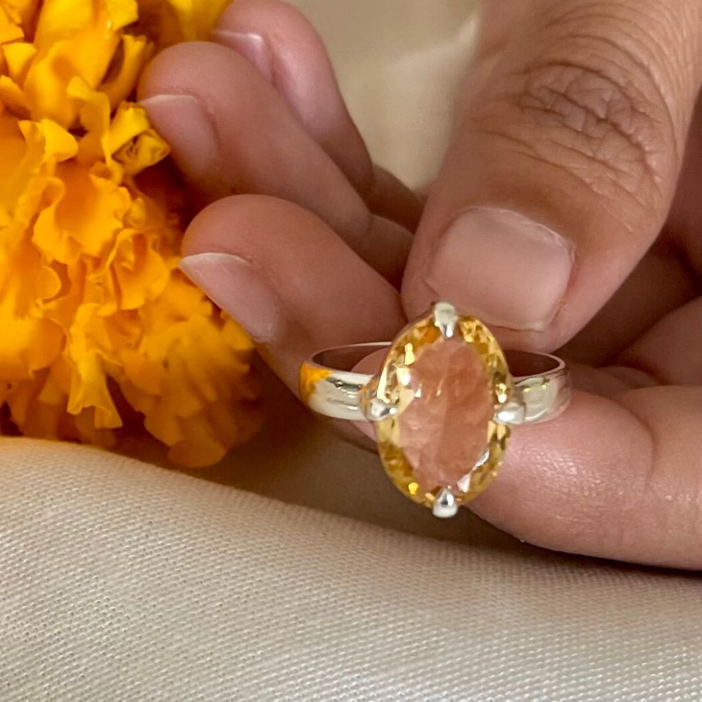 Women's Citrine Rings | Mini Citrine Rings | Mala Elements