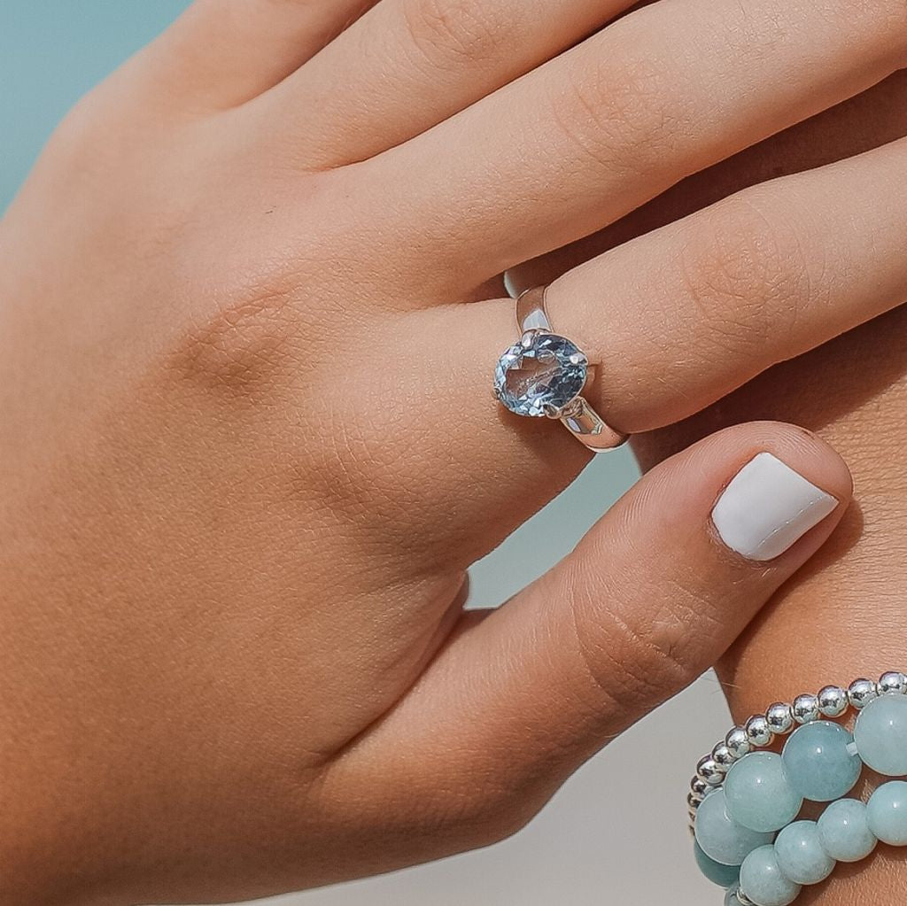 Crystal Topaz Rings | Waters Topaz Rings | Mala Elements