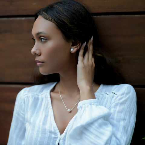 Keshi Pearl Stud Earrings