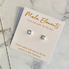 Aquamarine Stud Earrings | Fine Stud Earrings | Mala Elements
