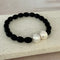 Double Freshwater Pearl & Onyx Bracelet