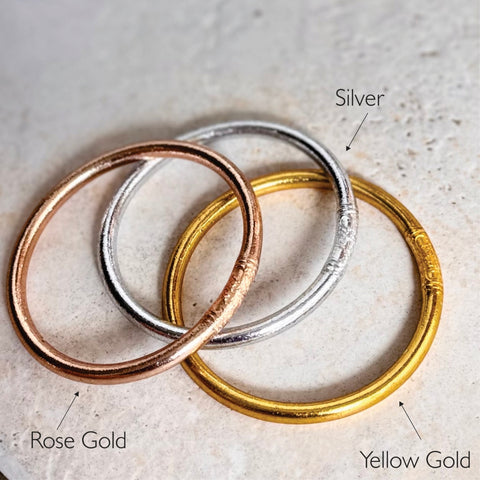 Authentic Thai Buddhist Temple Bangle (Kumlai) Thick