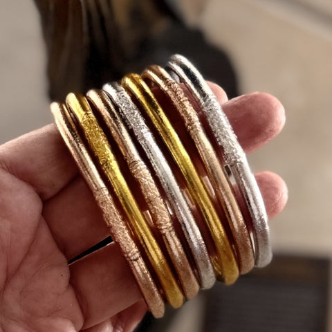 Authentic Thai Buddhist Temple Bangle (Kumlai) Thick