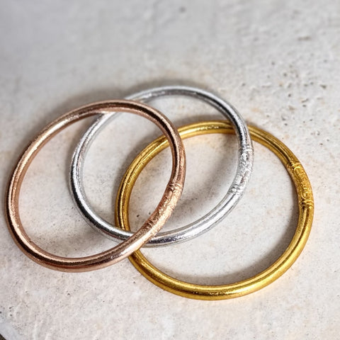 Authentic Thai Buddhist Temple Bangle (Kumlai) Thick