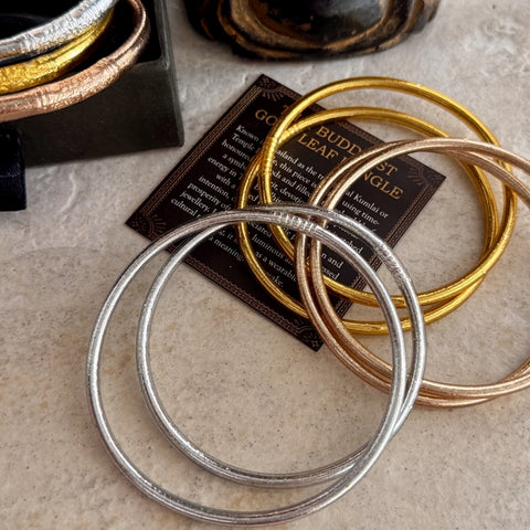 Authentic Thai Buddhist Temple Bangle (Kumlai) Thin