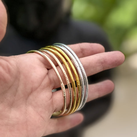 Authentic Thai Buddhist Temple Bangle (Kumlai) Thin