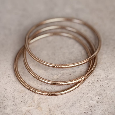 Authentic Thai Buddhist Temple Bangle (Kumlai) Thin