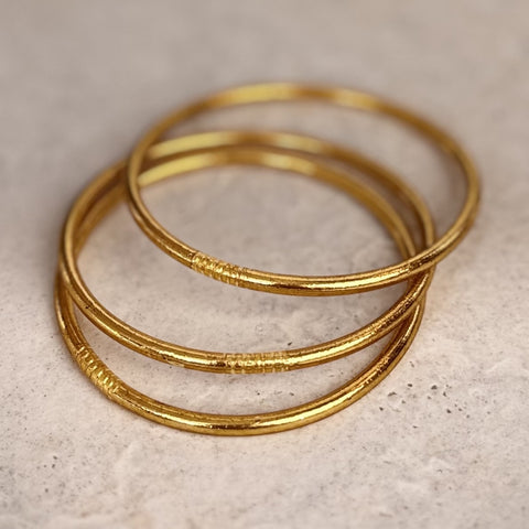 Authentic Thai Buddhist Temple Bangle (Kumlai) Thin