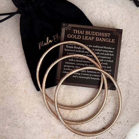 Authentic Thai Buddhist Temple Bangle (Kumlai) Thin