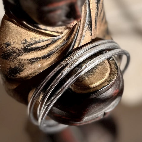 Authentic Thai Buddhist Temple Bangle (Kumlai) Thin