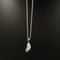 Sterling Silver Biwa Pearl Pendant & Chain