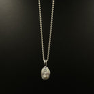 Biwa Pearl Chain | Sterling Silver Pendant | Mala Elements