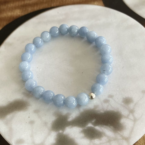 Aquamarine Beaded Bracelets | Mala Elements