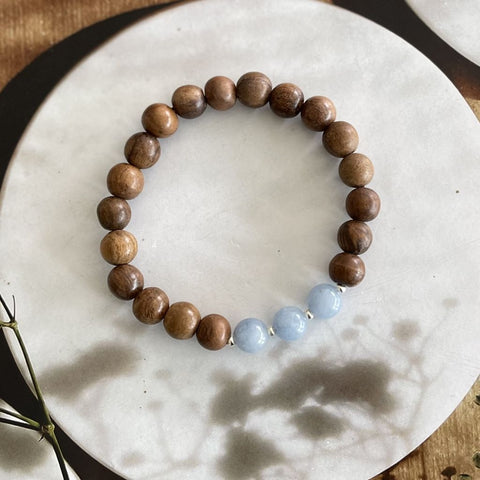 Aquamarine Beaded Bracelets | Mala Elements