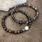 Black Moonstone and Pearl Bracelet