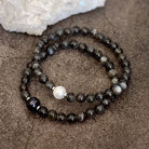 Black Moonstone and Pearl Bracelets | Mala Elements