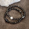 Black Moonstone and Pearl Bracelet