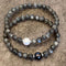 Black Moonstone and Pearl Bracelet