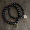 Black Evil Eye Bracelet | Tourmaline Evil Eye Bracelet | Mala Elements