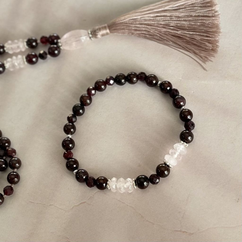 Grounded in Love Garnet Bracelets | Mala Elements