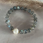 Labradorite and Pearl Bracelet | Mala Elements