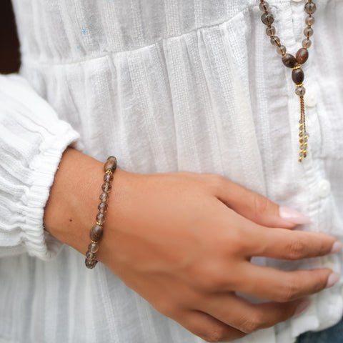 Grounded ME Smoky Quartz Bracelet