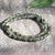 Moss Aquamarine & Hematite Unisex Bracelet