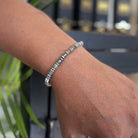 Moss Aquamarine Bracelet | Hematite Unisex Bracelet | Mala Elements