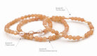 Pink Pearl Bracelets | Peach Moonstone Bracelets | Mala Elements