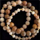 Peach Moonstone Bracelets | Agarwood Bracelets | Mala Elements