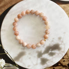 Peach Moonstone Bracelets | Agarwood Bracelets | Mala Elements