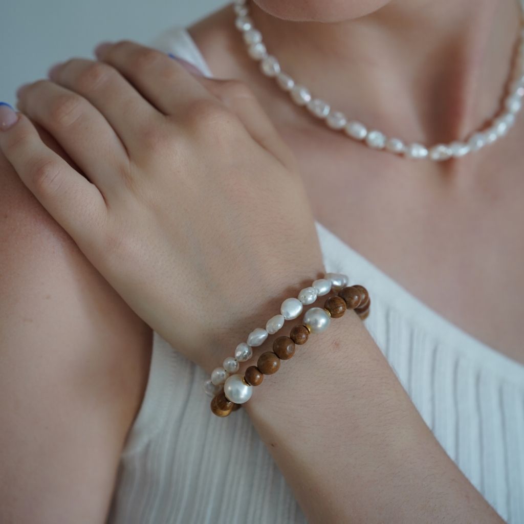 Baroque Pearl Bracelet | Poppy Pearl Bracelet | Mala Elements
