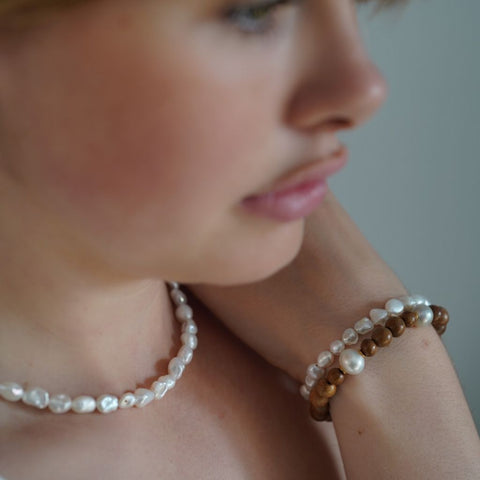 Baroque Pearl Bracelet | Poppy Pearl Bracelet | Mala Elements